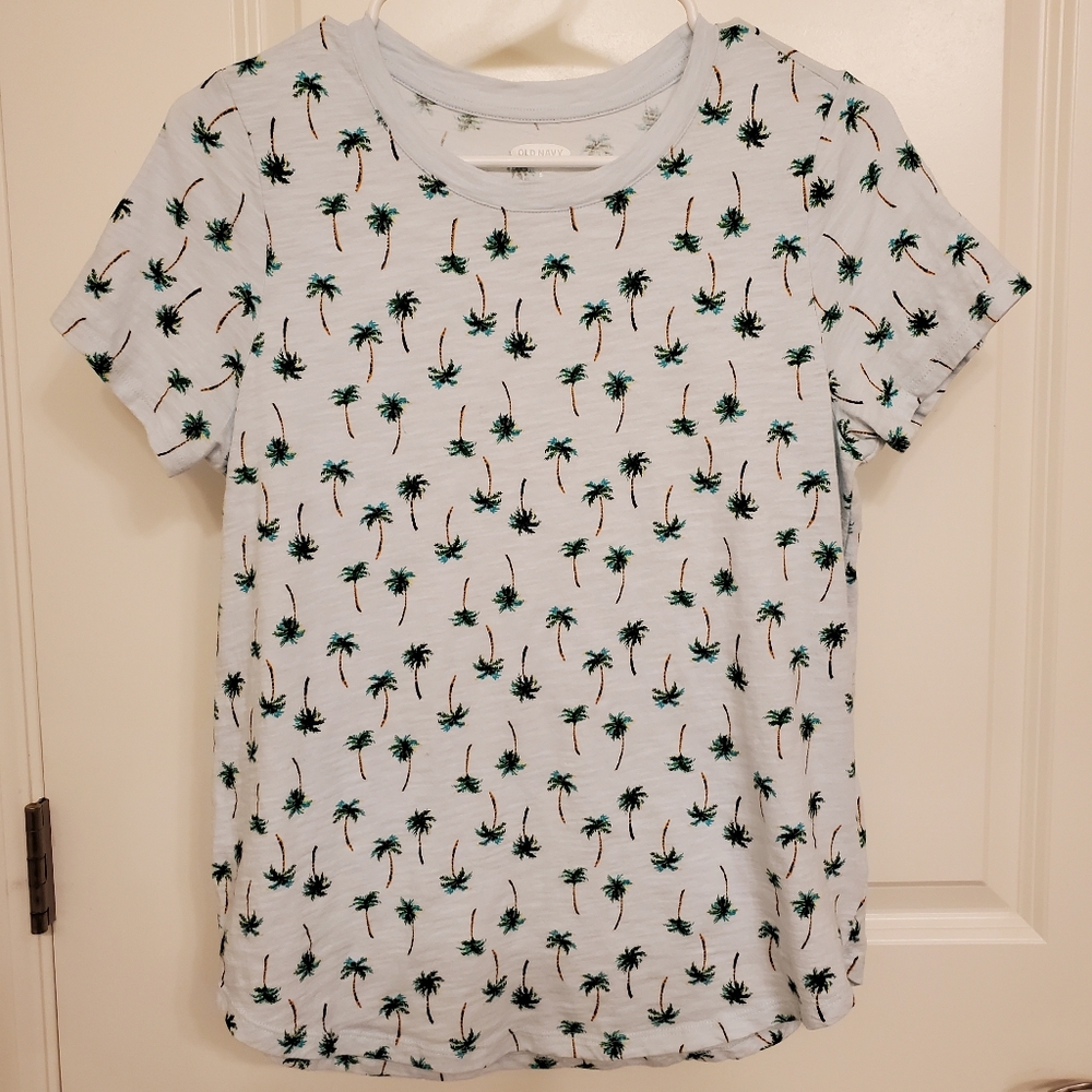 Old Navy Palm Tree T-Shirt - light blue
